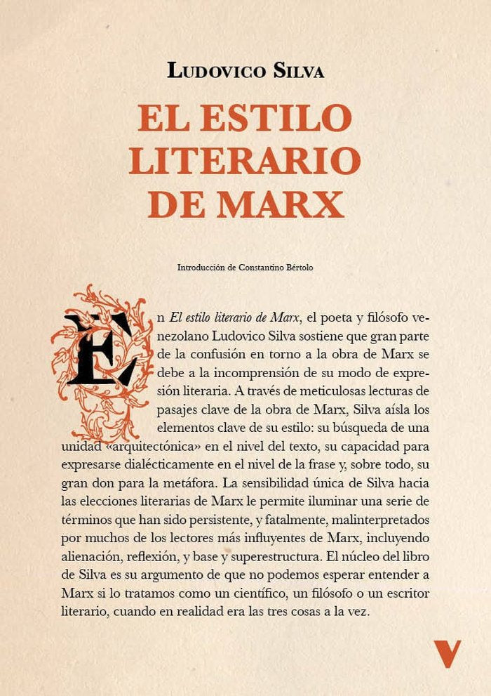 EL ESTILO LITERARIO DE MARX, de SILVA, LUDOVICO | portada del libro