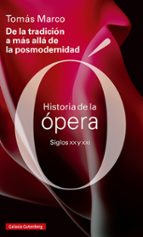 HISTORIA DE LA ÓPERA SIGLOS XX Y XXI, de Tomás Marco | portada del libro