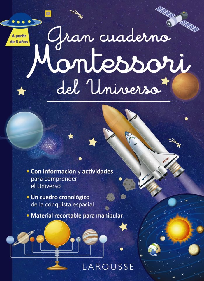 Gran cuaderno Montessori del Universo, de LAROUSSE EDITORIAL | portada del libro