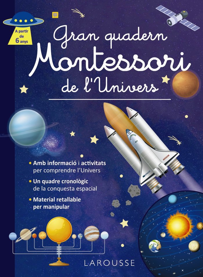 Gran quadern Montessori de l'Univers, de LAROUSSE EDITORIAL | portada del libro