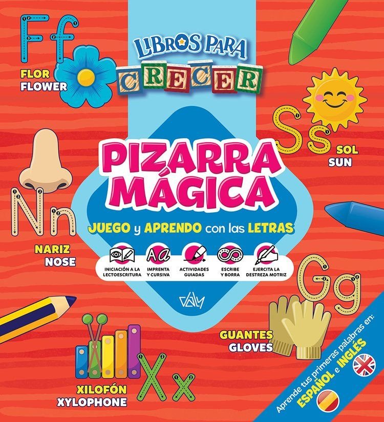 PIZARRA MAGICA LETRAS Y NUMEROS BILINGÜE, de Daly, Ediciones | portada del libro