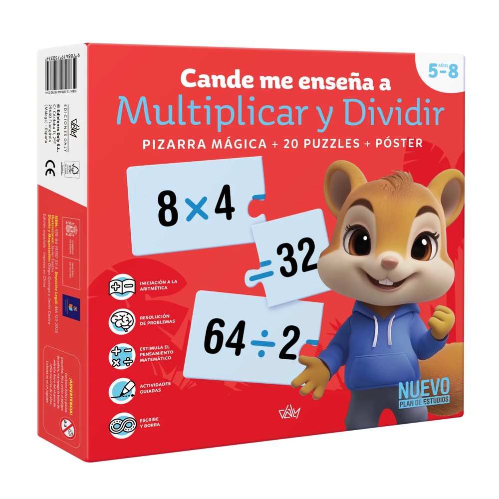 CANDE ME ENSEÑA A MULTIPLICAR Y DIVIDIR, de Daly, Ediciones | portada del libro