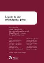 LLICONS DE DRET INTERNACIONAL PRIVAT (CAT), de ALBERT FONT I SEGURA | portada del libro