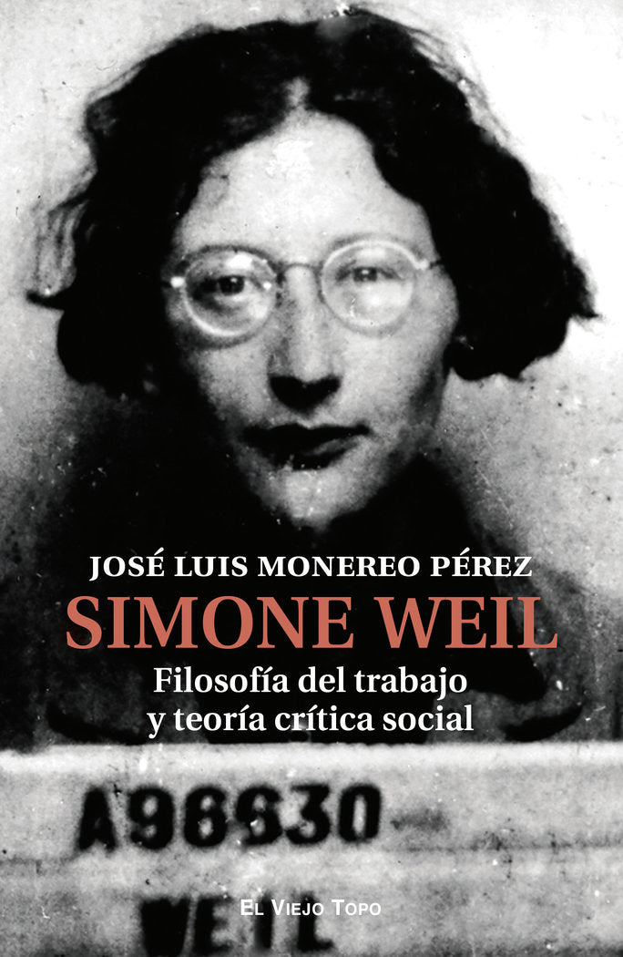 SIMONE WEIL, de MONEREO PEREZ, JOSE LUIS | portada del libro