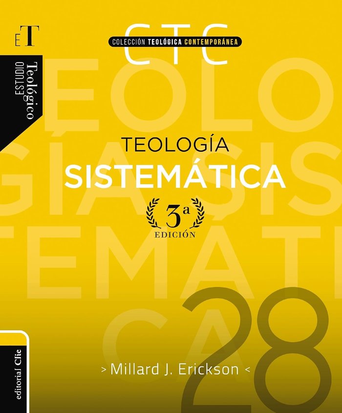 Teología sistemática 3ra edición, de Erickson, Millard | portada del libro