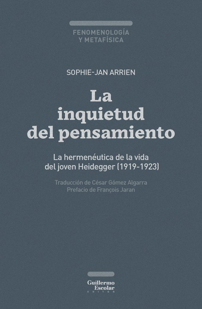 LA INQUIETUD DEL PENSAMIENTO, de ARRIEN, SOPHIE-JAN | portada del libro