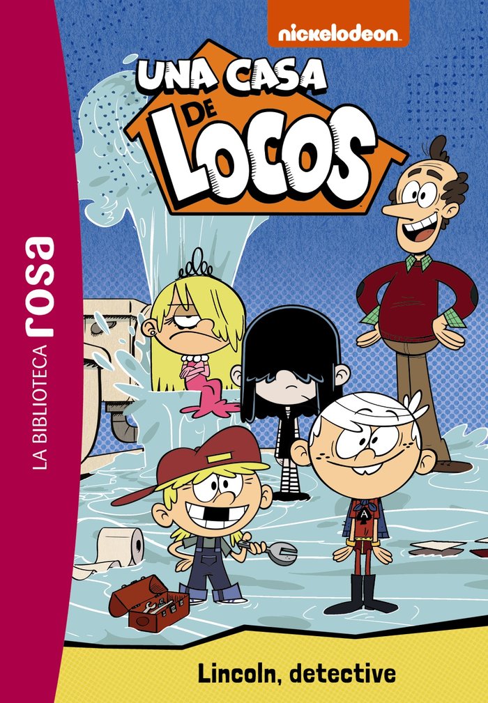 LA BIBLIOTECA ROSA UNA CASA DE LOCOS 9 LINCOLN DETECTIVE, de VARIOS AUTORES | portada del libro