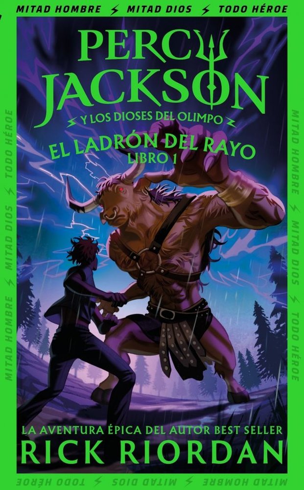 EL LADRON DEL RAYO PERCY JACKSON Y LOS DIOSES DEL OLIMPO 1, de RICK RIORDAN | portada del libro