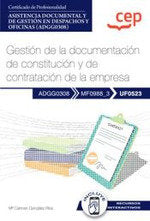 MANUAL GESTION DE LA DOCUMENTACION DE CONSTITUCION Y DE CON | portada del libro