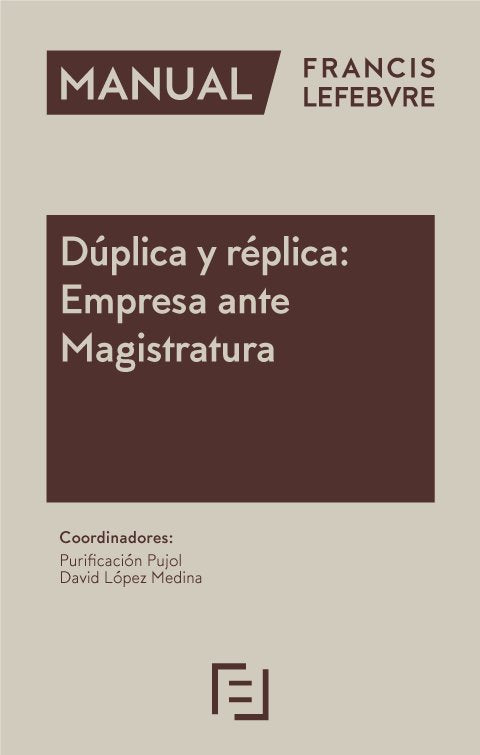 DUPLICA Y REPLICA EMPRESA ANTE MAGISTRATURA | portada del libro