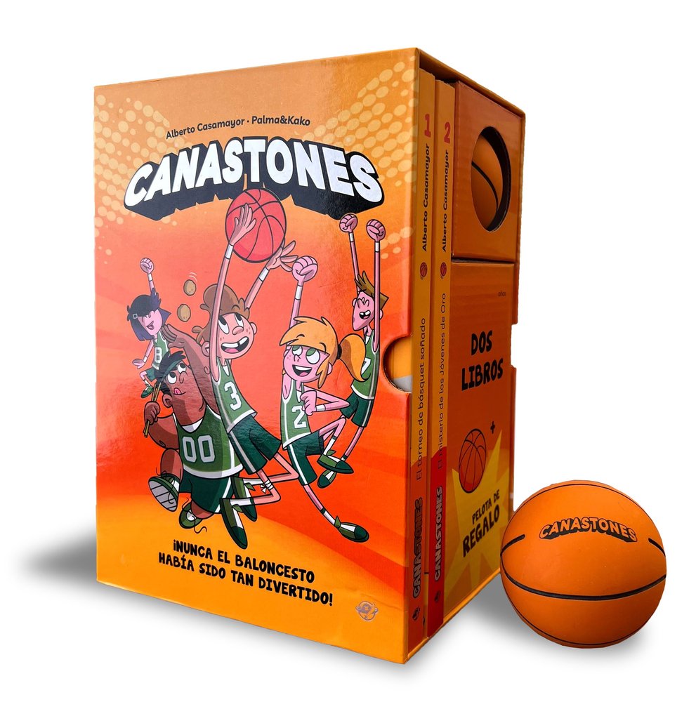 ESTUCHE CANASTONES: 2 LIBROS + PELOTA, de CASAMAYOR, ALBERTO | portada del libro