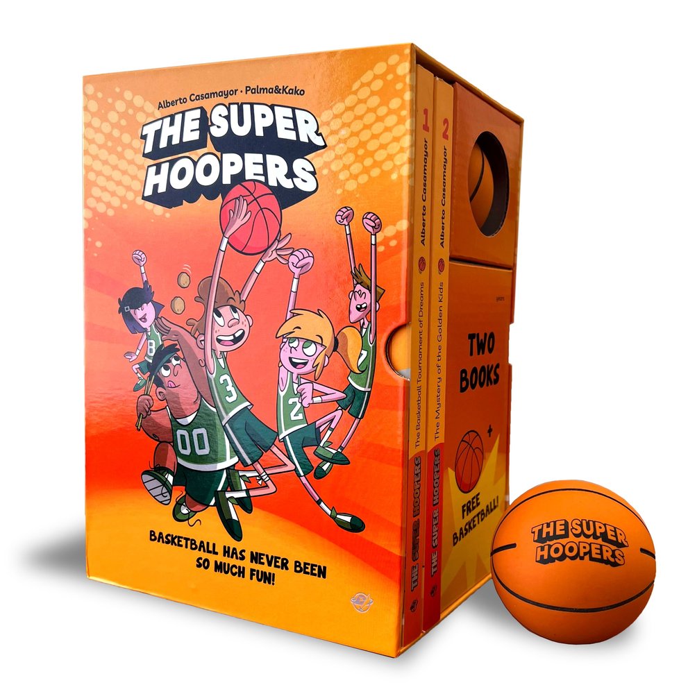 THE SUPER HOOPERS BOOK SET: 2 BOOKS + BASKETBALL BALL, de CASAMAYOR, ALBERTO | portada del libro