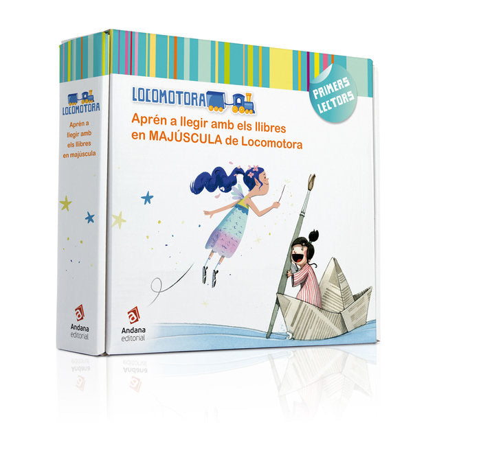 APREN A LLEGIR AMB ELS LLIBRES EN MAJUSCULA DE LOCOMOTORA | portada del libro