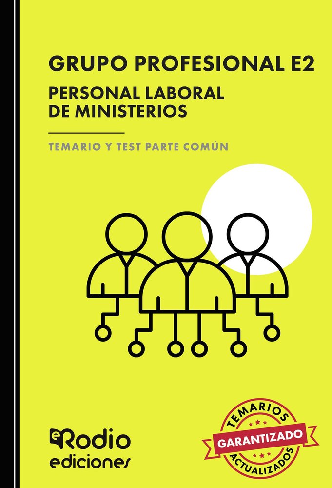 GRUPO PROFESIONAL E2 PERSONAL LABORAL DE MINISTERIOS. TEMAR, de RODIO, EDICIONES | portada del libro