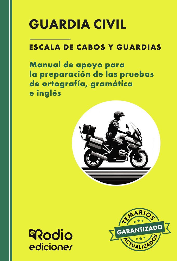 GUARDIA CIVIL ESCALA DE CABOS Y GUARDIAS 2025, de Rodio, Ediciones | portada del libro