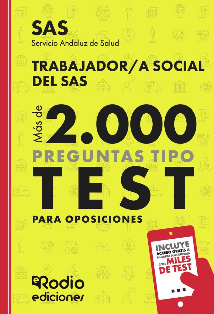 TRABAJADOR/A SOCIAL DEL SAS. MAS DE 2.000 PREGUNTA, de EDICIONES RODIO RODIO | portada del libro