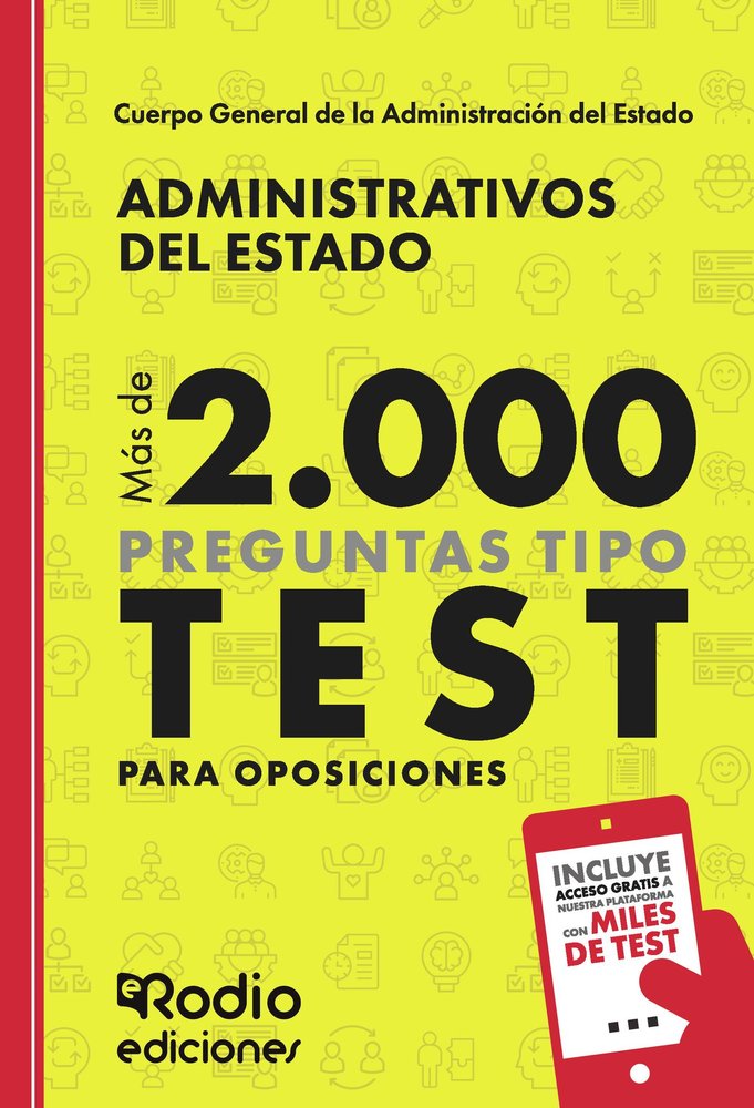 ADMINISTRATIVOS DEL ESTADO. MAS DE 2.000 PREGUNTAS, de EDICIONES RODIO RODIO | portada del libro