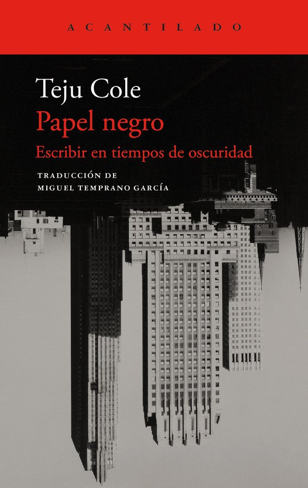 PAPEL NEGRO, de COLE, TEJU | portada del libro