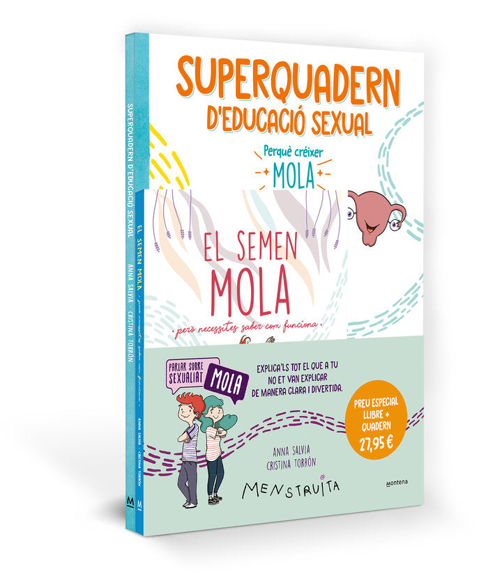 Pack Aprèn amb Menstruita (El semen mola + Superquadern d'educació sexual), de ANNA SALVIA | portada del libro