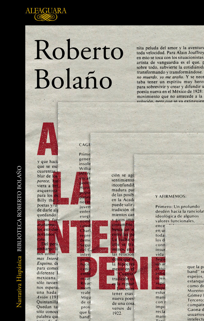 A la intemperie, de Bolaño, Roberto | portada del libro