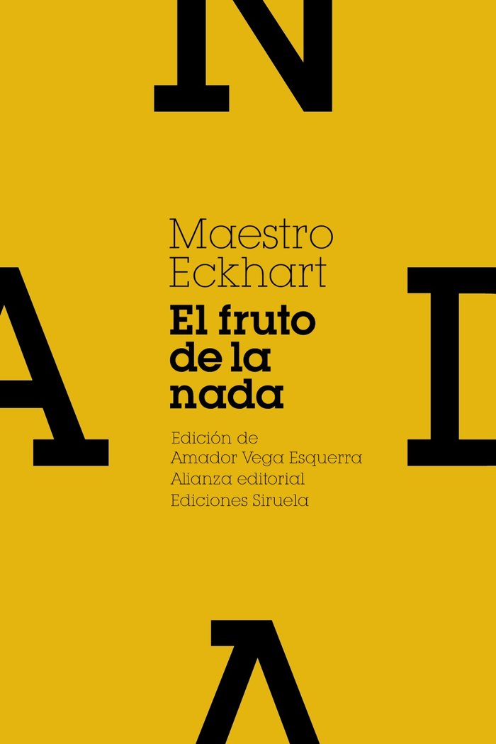 El fruto de la nada y otros escritos, de Eckhart, Maestro | portada del libro