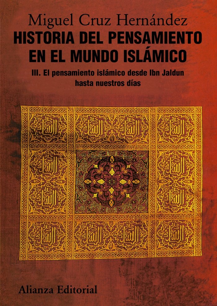 Historia del pensamiento en el mundo islámico, III, de Cruz Hernández, Miguel | portada del libro