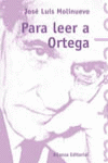 Para leer a Ortega, de Molinuevo, José Luis | portada del libro