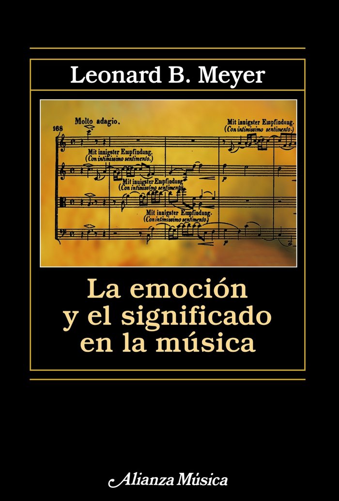 Emoción y significado en la música, de Meyer, Leonard | portada del libro
