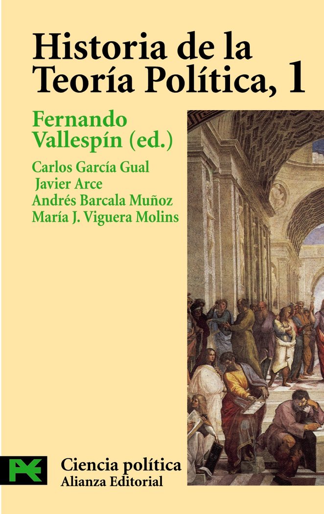 Historia de la teoría política, 1, de Vallespín, Fernando | portada del libro
