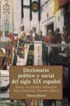 Diccionario político y social del siglo XIX español, de Fernández Sebastián, Javier | portada del libro