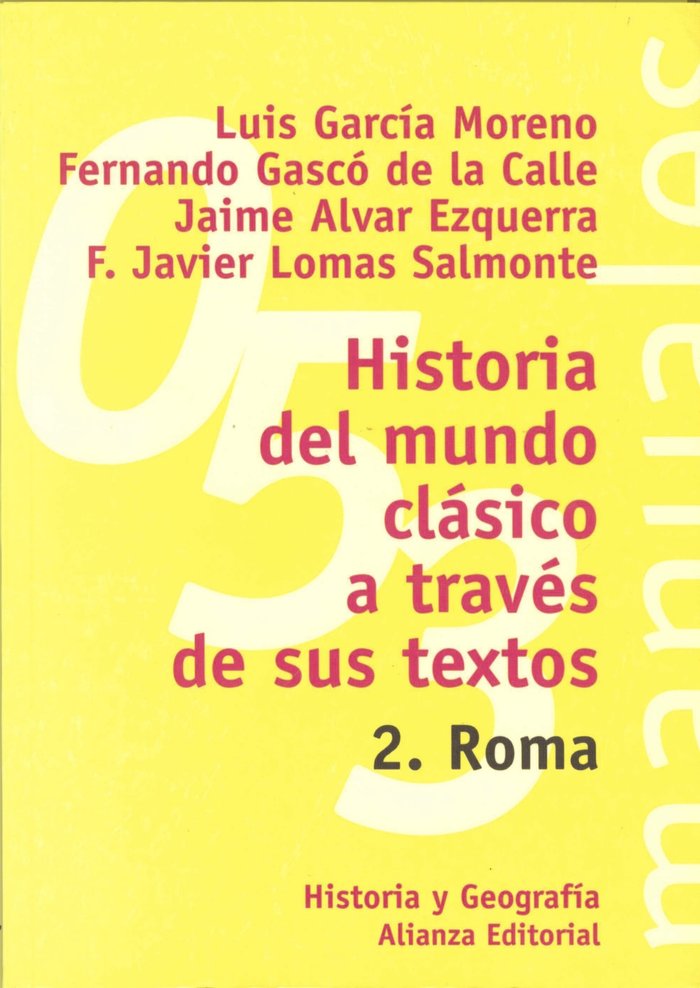 Historia del mundo clásico a través de sus textos. 2. Roma, de Gascó de la Calle, Fernando | portada del libro