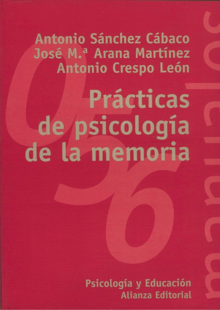 Prácticas de psicología de la memoria, de Sánchez Cabaco, Antonio | portada del libro
