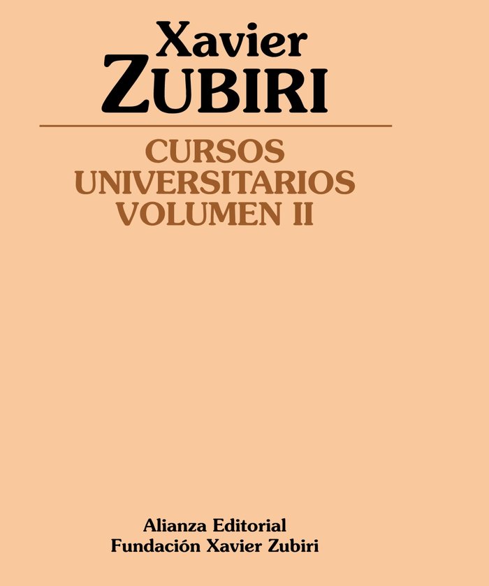 Cursos universitarios, de Zubiri, Xavier | portada del libro