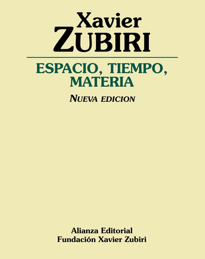 Espacio, Tiempo, Materia, de Zubiri Apalategui, Xavier | portada del libro