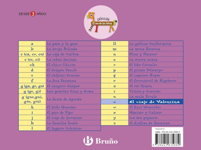 El viaje de Valentina, de Doumerc, Beatriz | portada del libro