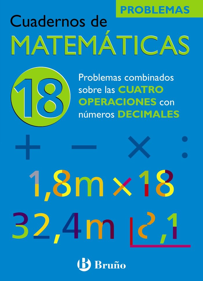 18 Problemas combinados sobre las cuatro operaciones con números decimales, de Sousa Martín, Ismael | portada del libro