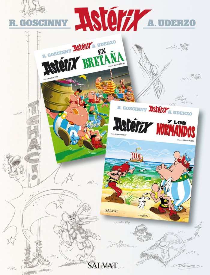 Astérix en Bretaña y Astérix y los normandos. Álbum doble, de Goscinny, René | portada del libro