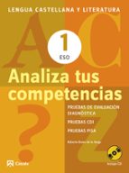 Analiza tus competencias. Lengua castellana y Literatura 1 ESO, de Roberto Bravo de La Varga | portada del libro