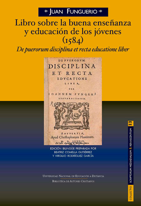 Libro sobre la buena enseñanza y educación de los jóvenes (1584), de Funguerio, Juan | portada del libro