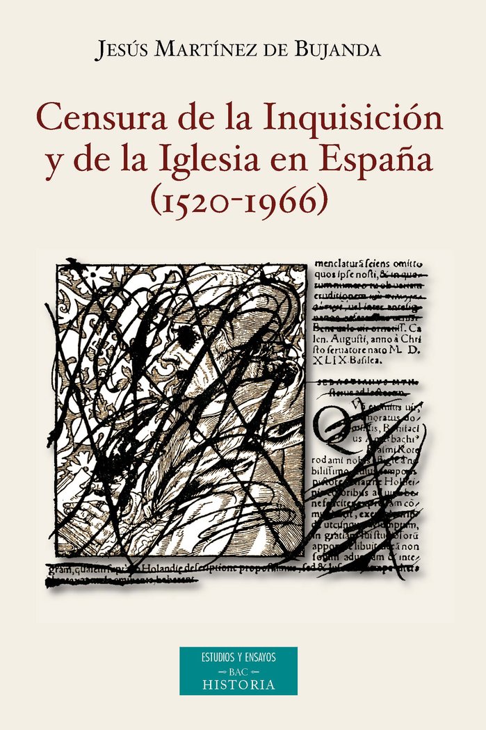 Censura de la Inquisición y de la Iglesia en España (1520-1966), de Martínez de Bujanda | portada del libro