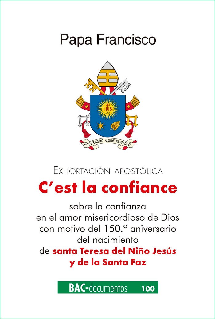 C'EST LA CONFIANCE, de PAPA FRANCISCO | portada del libro