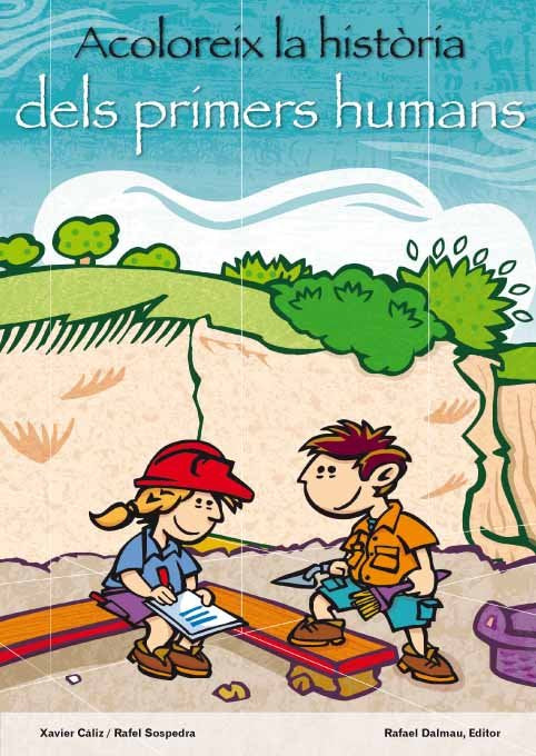 ACOLOREIX LA HISTORIA DELS PRIMERS HUMANS, de CALIZ CHENA, XAVIER | portada del libro