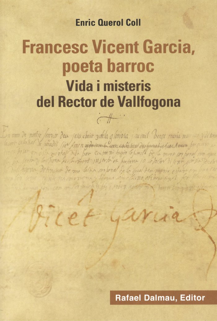 Francesc Vicent Garcia, poeta barroc, de QUEROL COLL, ENRIC | portada del libro