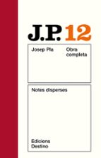 NOTES DISPERSES, de Josep Pla | portada del libro