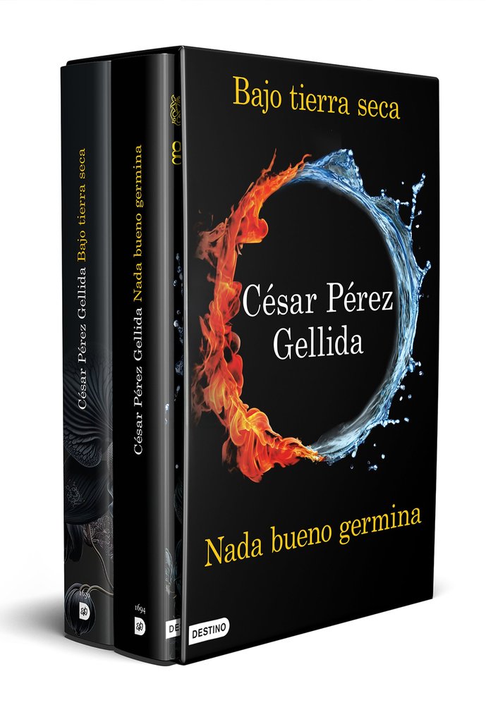 ESTUCHE BAJO TIERRA SECA NADA BUENO GERMINA, de CESAR PEREZ GELLIDA | portada del libro