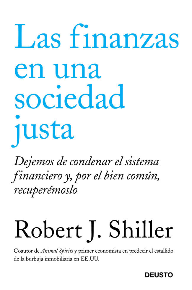 Las finanzas en una sociedad justa, de Shiller | portada del libro
