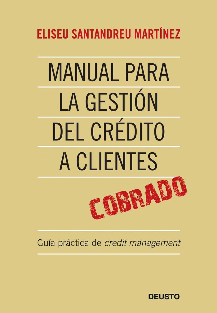 Manual para la gestión del crédito a clientes, de Santandreu Martínez | portada del libro