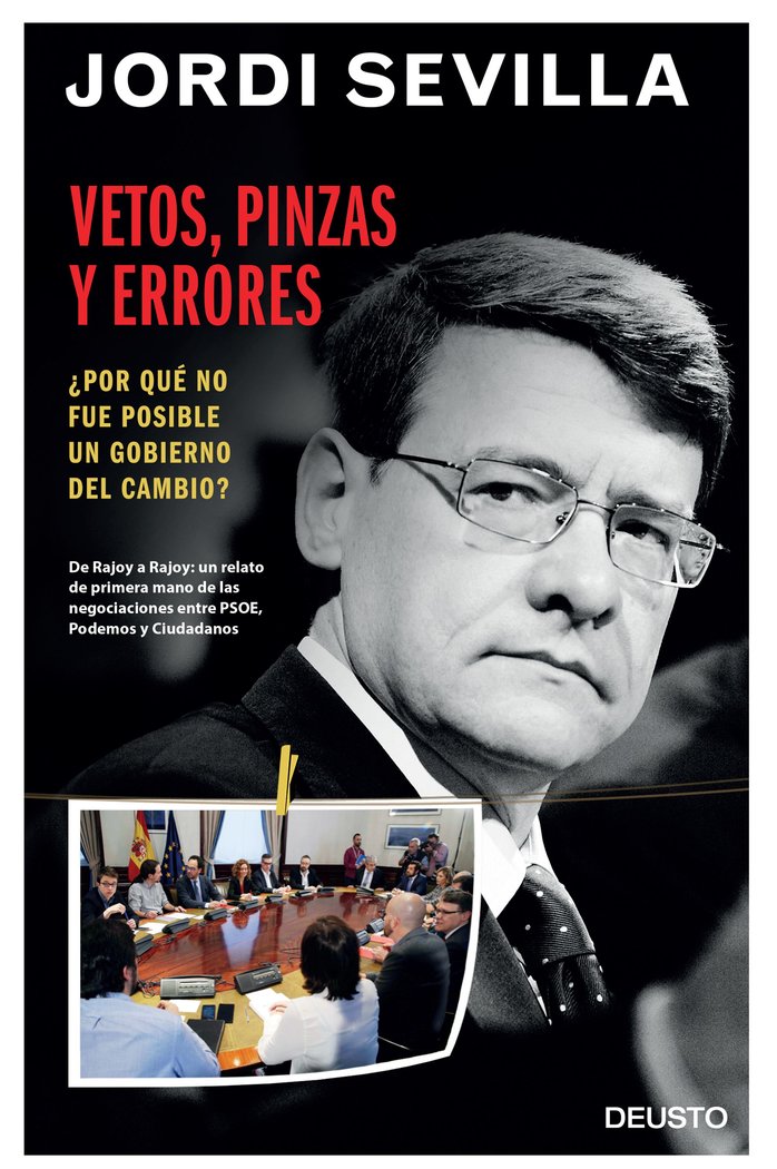 Vetos, pinzas y errores, de Sevilla Segura, Jordi | portada del libro