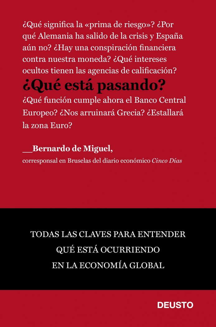 ¿Qué está pasando?, de Miguel | portada del libro