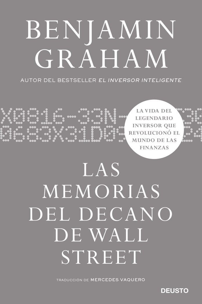 LAS MEMORIAS DEL DECANO DE WALL STREET, de BENJAMIN GRAHAM | portada del libro